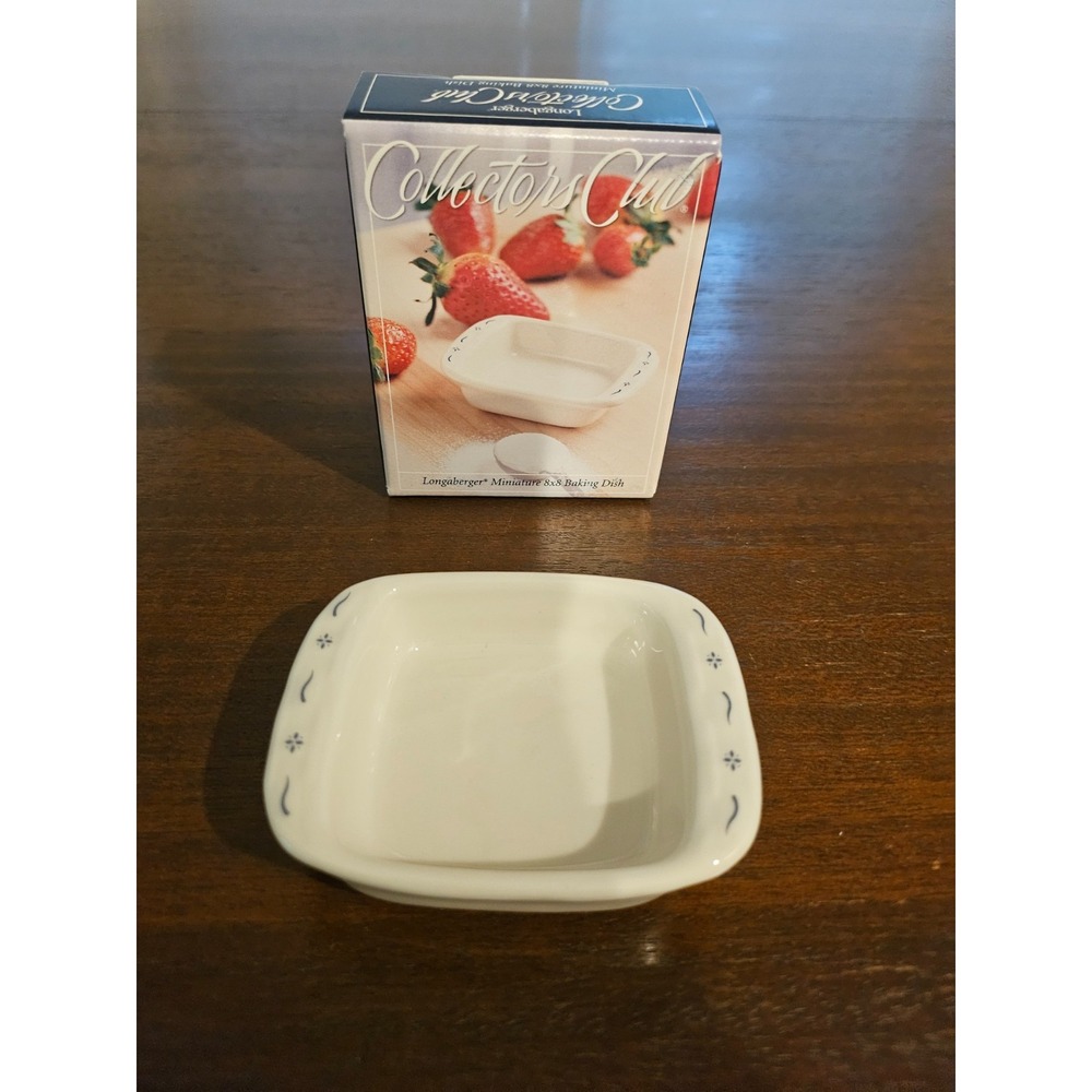 Longaberger Collector Club‎ Mini Miniature Replica Baking Dish 8 x 8 - NEW